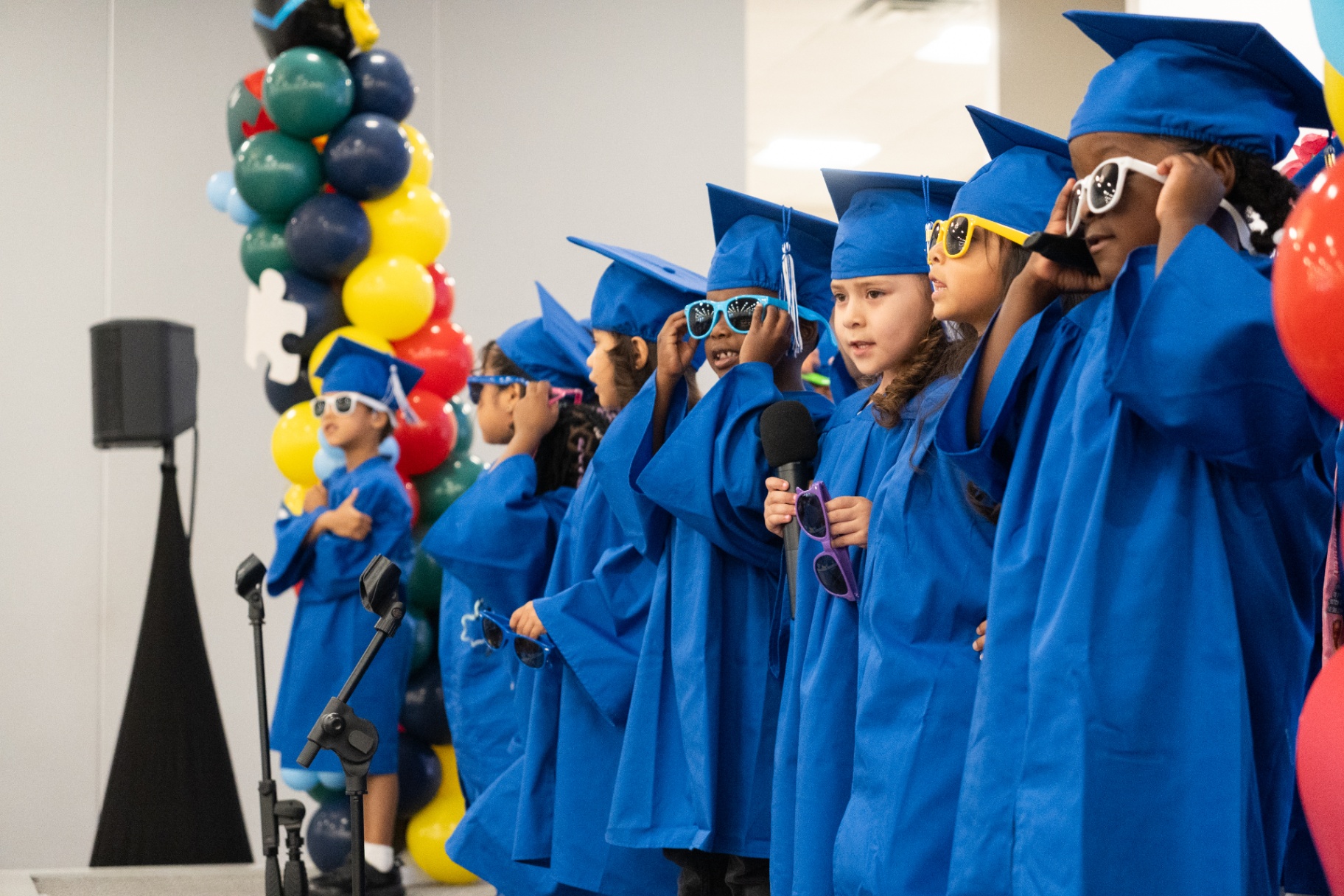 VPK graduates lined up with sunglasses